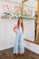 Journey Wide Leg Ruffle Hem Denim Overalls - Light Wash