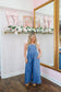 Journey Wide Leg Ruffle Hem Denim Overalls - Medium Wash