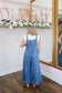 Journey Wide Leg Ruffle Hem Denim Overalls - Medium Wash