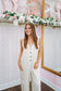 Tatum Floral V-Neck Button Down Jumpsuit - Off White