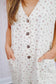 Tatum Floral V-Neck Button Down Jumpsuit - Off White