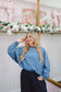 Amelia Vintage Polka Dots Pullover - Denim