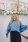 Amelia Vintage Polka Dots Pullover - Denim
