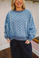 Amelia Vintage Polka Dots Pullover - Denim