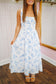Linda Floral Corset Midi Dress - Blue