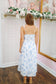 Linda Floral Corset Midi Dress - Blue