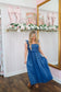 Krissy Smocked Ruffle Strap Denim Midi Dress - Denim