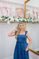 Krissy Smocked Ruffle Strap Denim Midi Dress - Denim