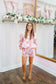Sabrina Patchwork Quilted Pullover & Shorts Set - Pink