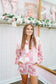 Sabrina Patchwork Quilted Pullover & Shorts Set - Pink