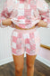 Sabrina Patchwork Quilted Pullover & Shorts Set - Pink