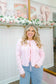 Alexis Open Knit Bow Cardigan - Pink