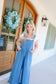 Journey Wide Leg Ruffle Hem Denim Overalls - Medium Wash