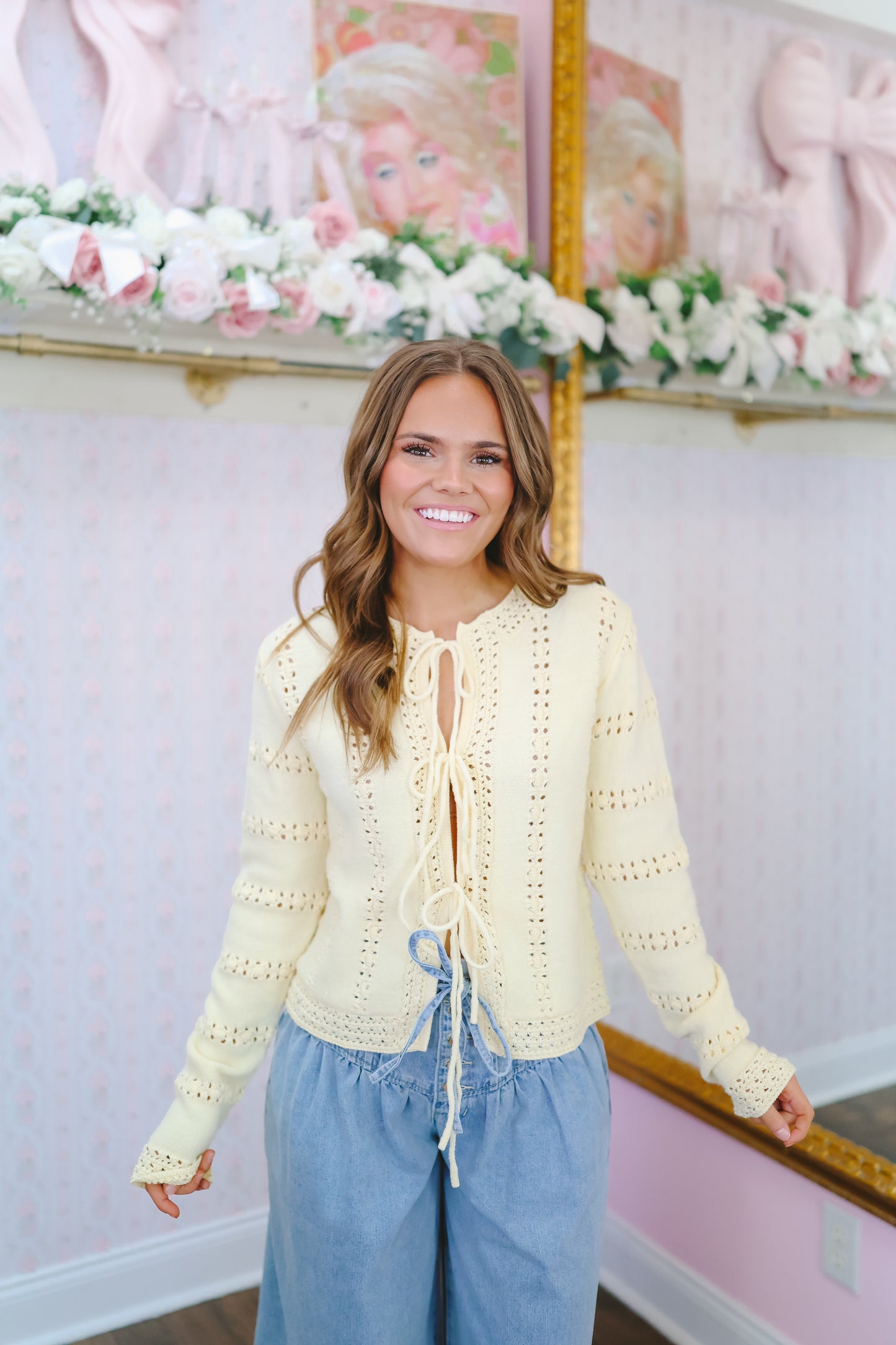 Melanie Button Up Wide Leg Jeans - Light Wash