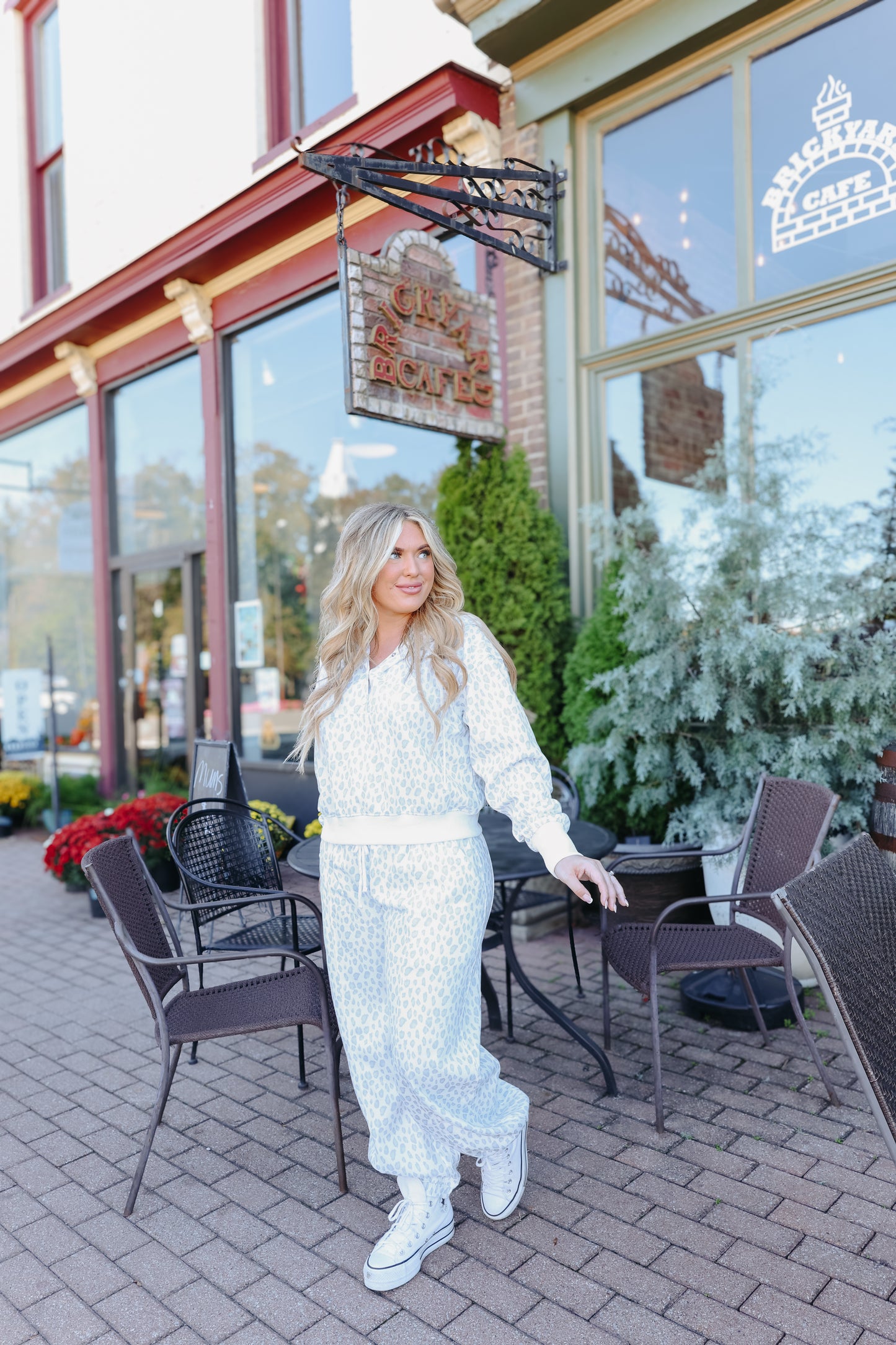 Rebecca Leopard Hoodie - Grey