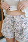 Archer Ditsy Floral Smocked Button Down Shorts - Multi