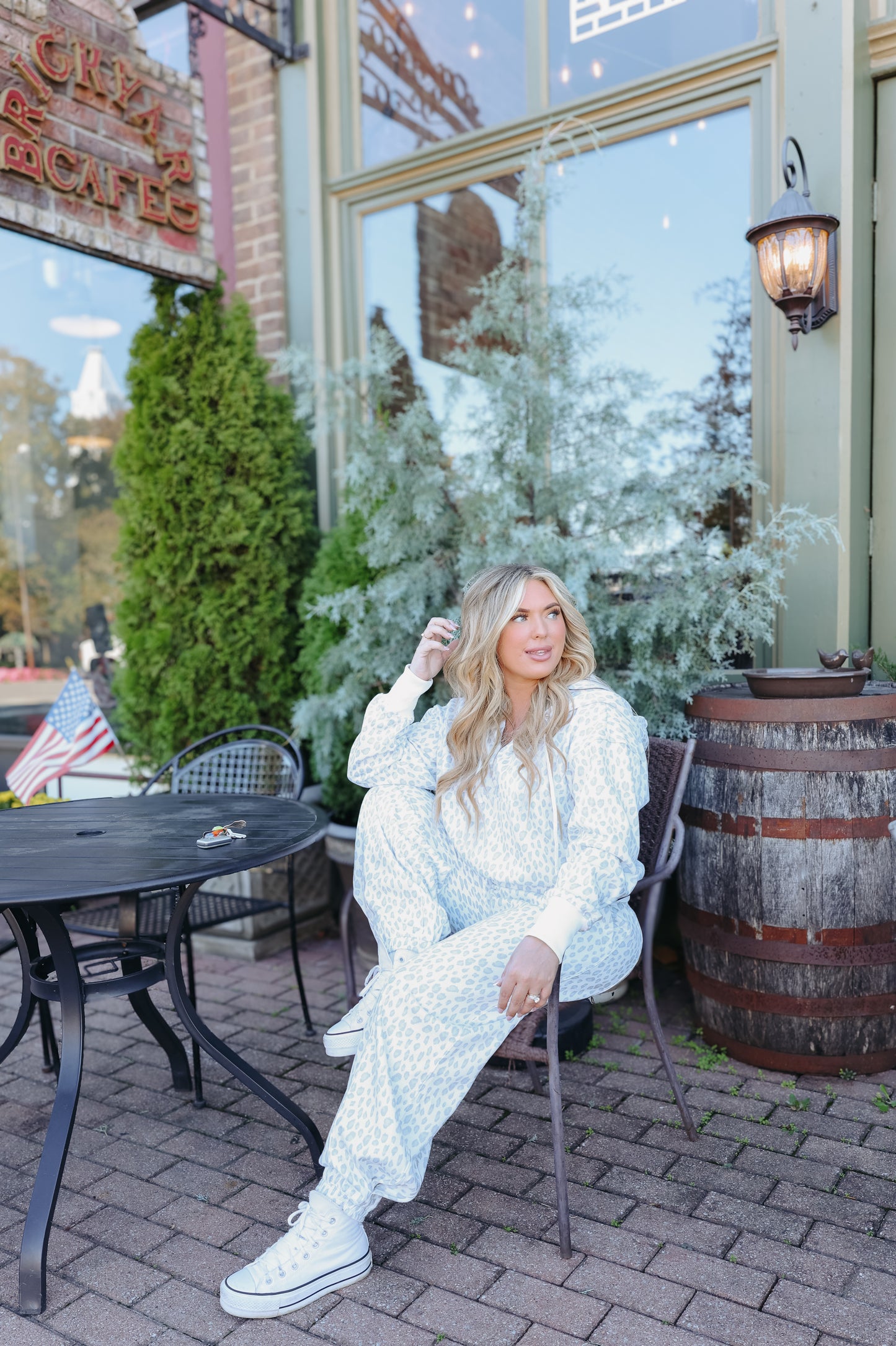 Rebecca Leopard Hoodie - Grey