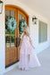 Reid Floral Chiffon Smocked Maxi Dress - Off White/Pink