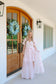 Reid Floral Chiffon Smocked Maxi Dress - Off White/Pink