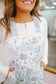 Micah Floral Patchwork Overall Dress - Blue Multi
