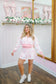 Mikayla Ditsy Floral Patchwork Skort - Pink Multi