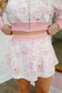 Mikayla Ditsy Floral Patchwork Skort - Pink Multi