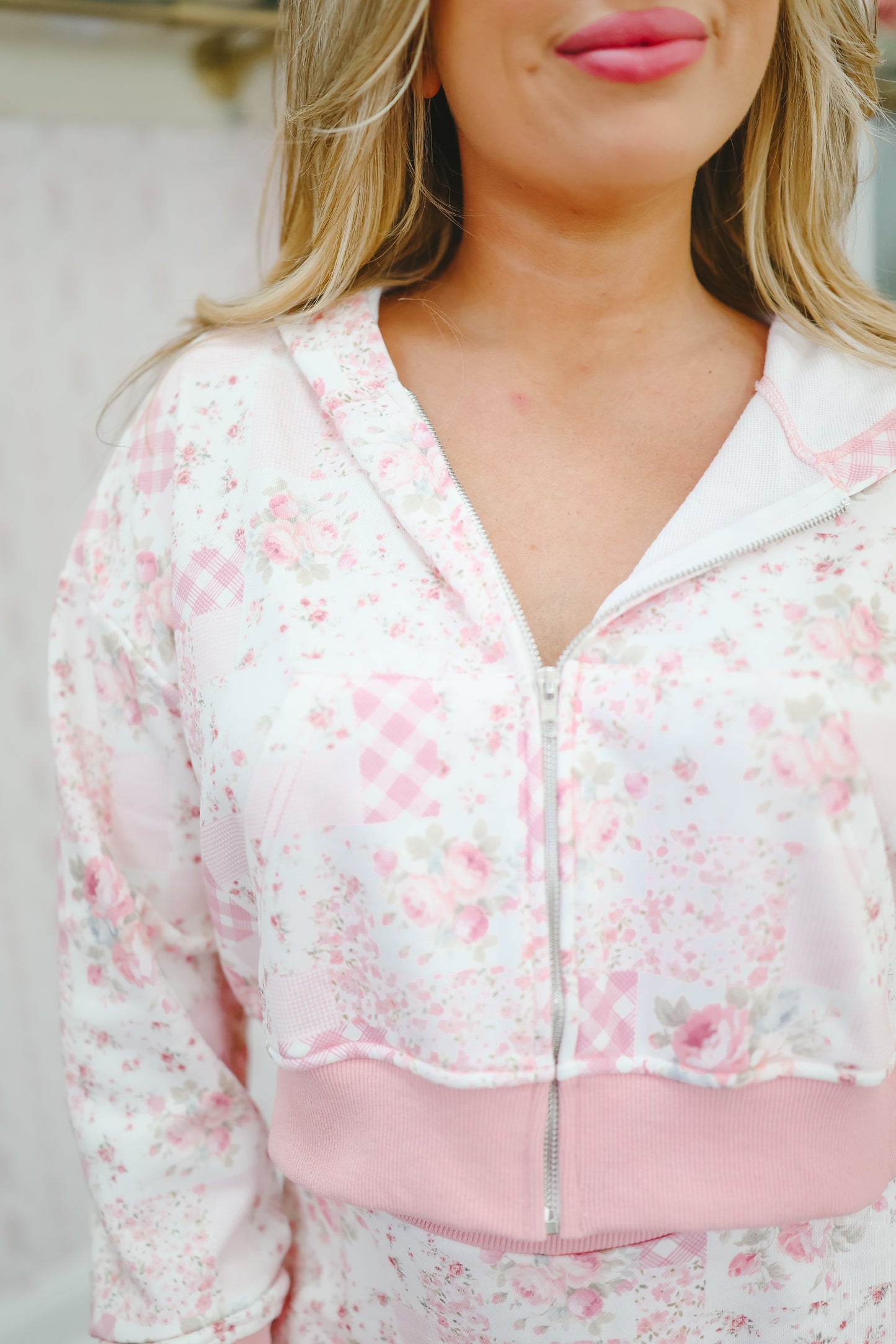 Mikayla Ditsy Floral Patchwork Skort - Pink Multi