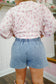 Dawn Denim Elastic Waist Shorts - Light Wash