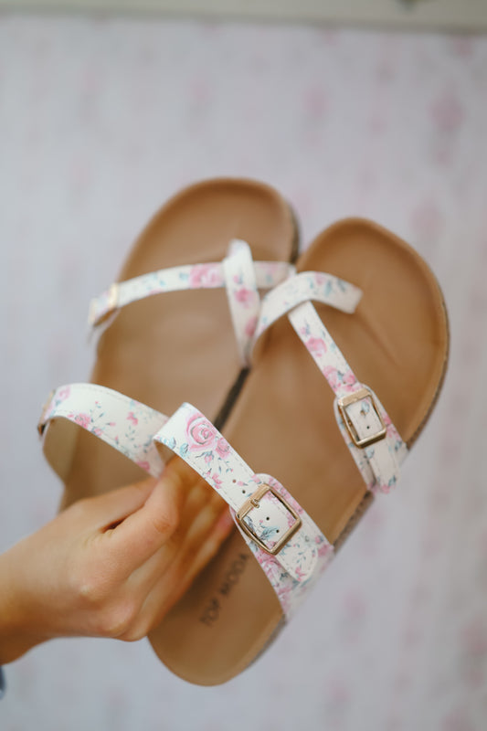 Niki Floral Sandals - Pink