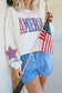 Sweet Summer USA Patchwork Pullover - White