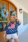 All American Cutie Polka Dot Top - Navy