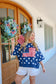 All American Cutie Polka Dot Top - Navy