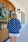 All American Cutie Polka Dot Top - Navy