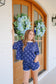 Annalyn Sequin Polka Dot Short Set - Navy/White