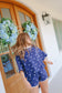 Annalyn Sequin Polka Dot Short Set - Navy/White