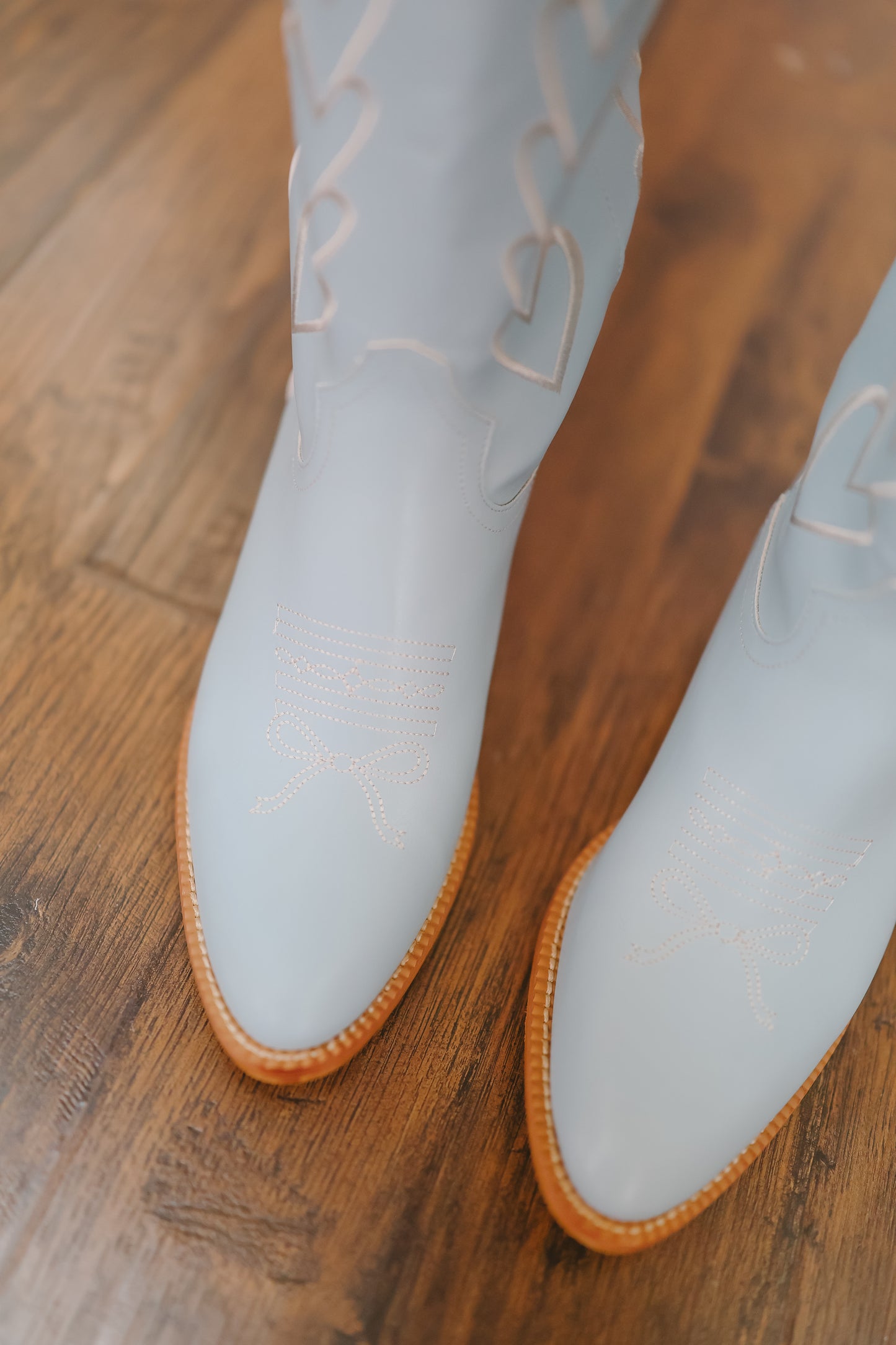Darla Heart Stitch Cowboy Boots - Blue