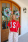 Rosella Polka Dot Barrel Leg Jeans - Off White/Red