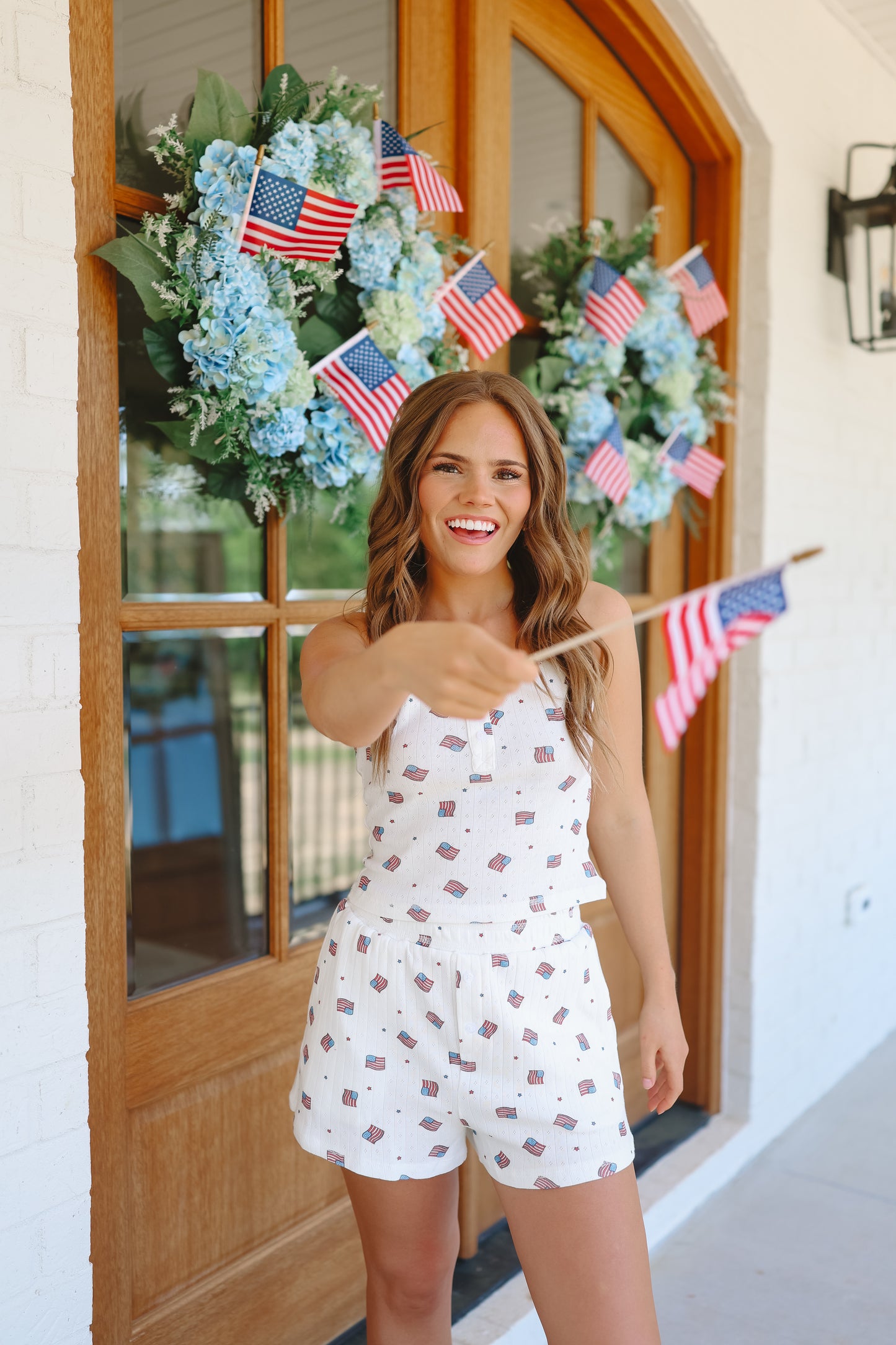 Sweet Liberty Tank & Short Set - Off White