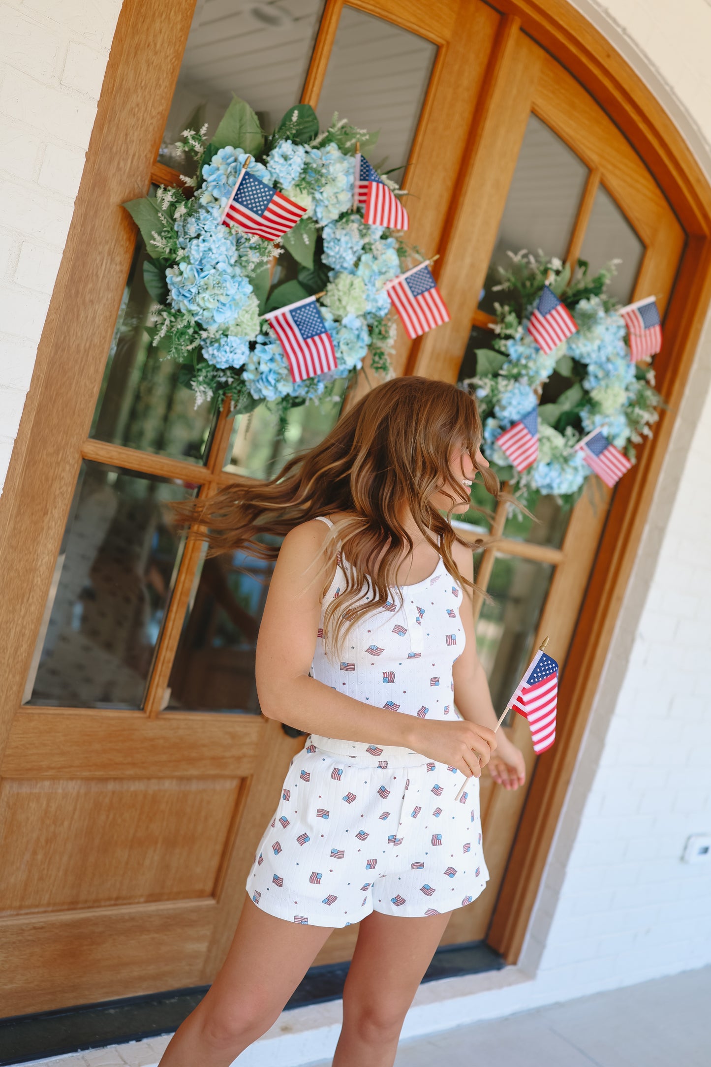 Sweet Liberty Tank & Short Set - Off White