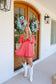 Aggie Gingham Bow Tie V-Neck Romper - Red