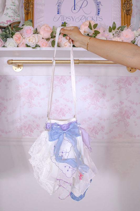 Crossbody Snagbag- Lavender/Light Blue Multi