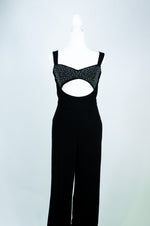 Load image into Gallery viewer, Autumn Rhinestone Jumpsuit- Black
