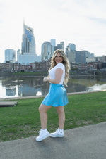 Load image into Gallery viewer, Becca Skater Skirt- Cyan
