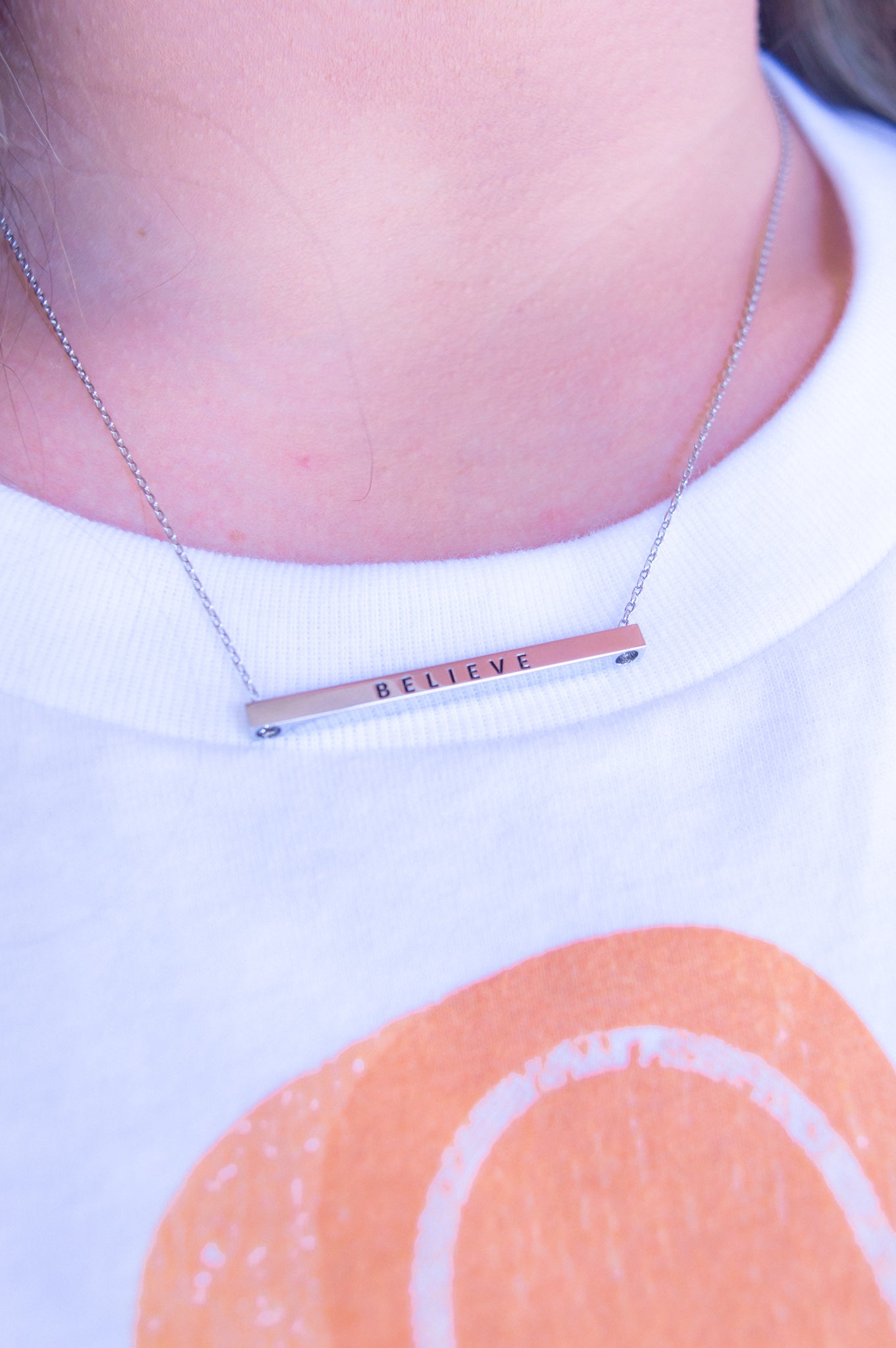 I Believe Necklace- Silver