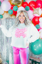 Load image into Gallery viewer, Holly Dolly Christmas Pullover- White
