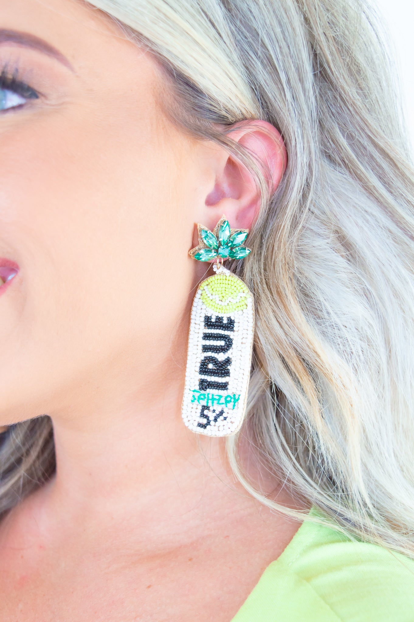 True Love Earrings- Lime