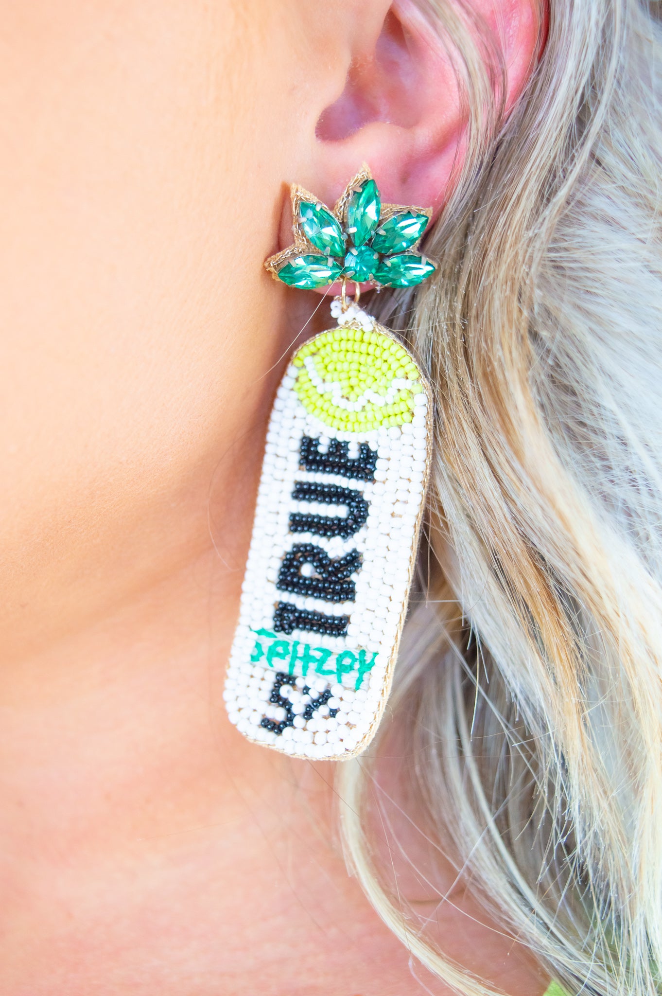 True Love Earrings- Lime