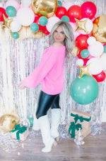 Load image into Gallery viewer, Sugarplum Sweater- Cool Pink
