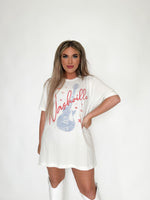 Load image into Gallery viewer, Camille Oversized Graphic Tee- Cream
