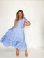 Della Gingham Dress- Baby Blue